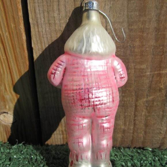 Christopher Radko Sleepy Time Santa Pink Pajamas Glass Christmas Ornament - Picture 4 of 6